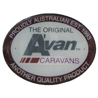 Avan Oval Badge Label Sticker Caravans Each