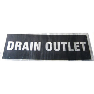 Drain Outlet Sticker