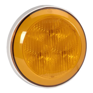 Amber Indicator LED - 130mm Chrome Base Pop Top