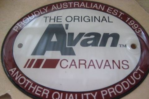 Avan Oval Badge Label Sticker Caravans Each