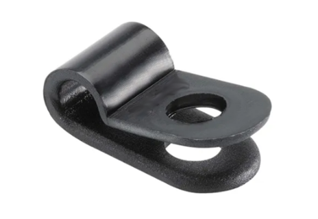 Cable Clamp 1/4" 6.4mm Black Bag of 100