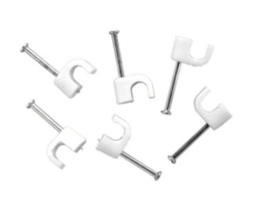 Cable Clip Round 6mm White Box of 100