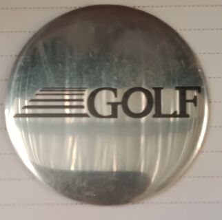 Golf Silver Wheel Cap Badge to suit 15 inch rim