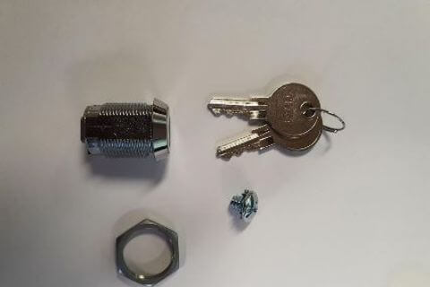 Lock Barrel and Key Set - 25mm Long