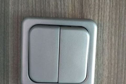 Light Switch - 2 Gang BLACK